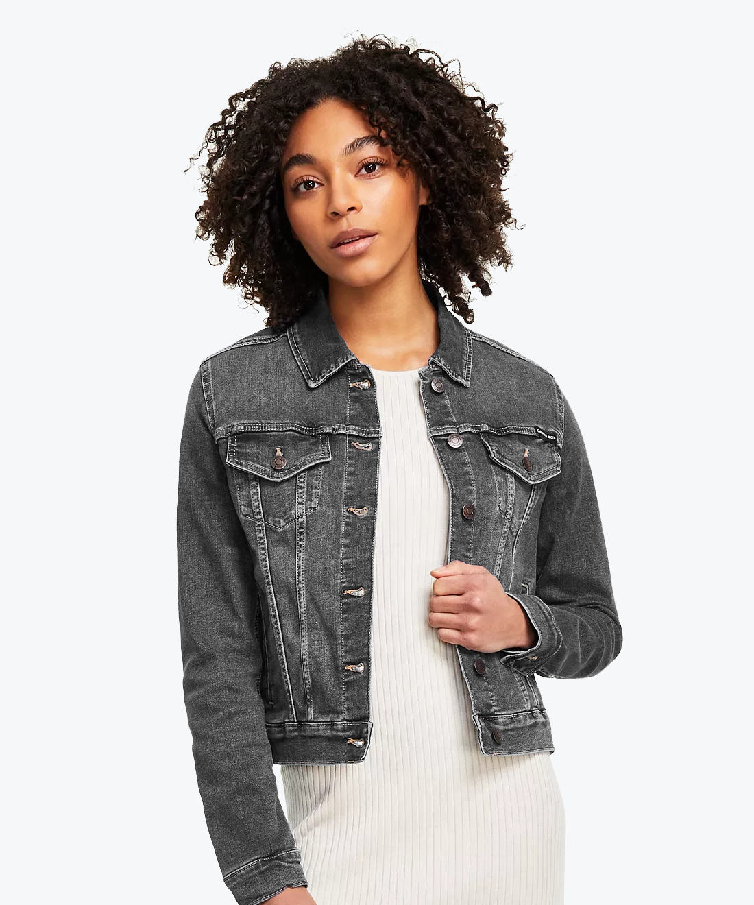 Cropped denim jacket