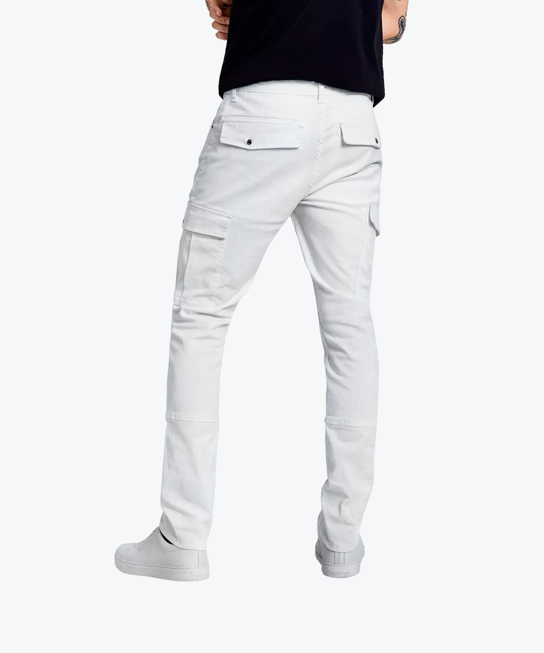 White cargo pants