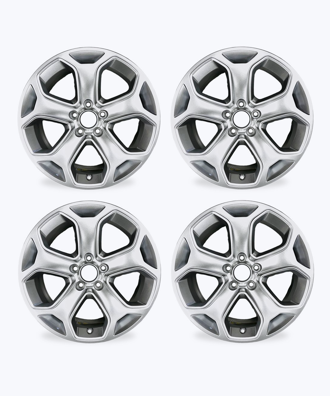 Silver wheels rims