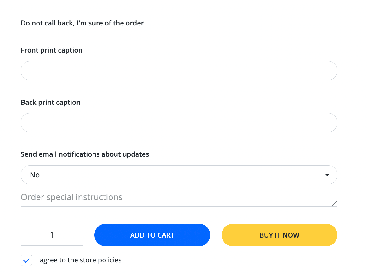 Additional Product<br>Options