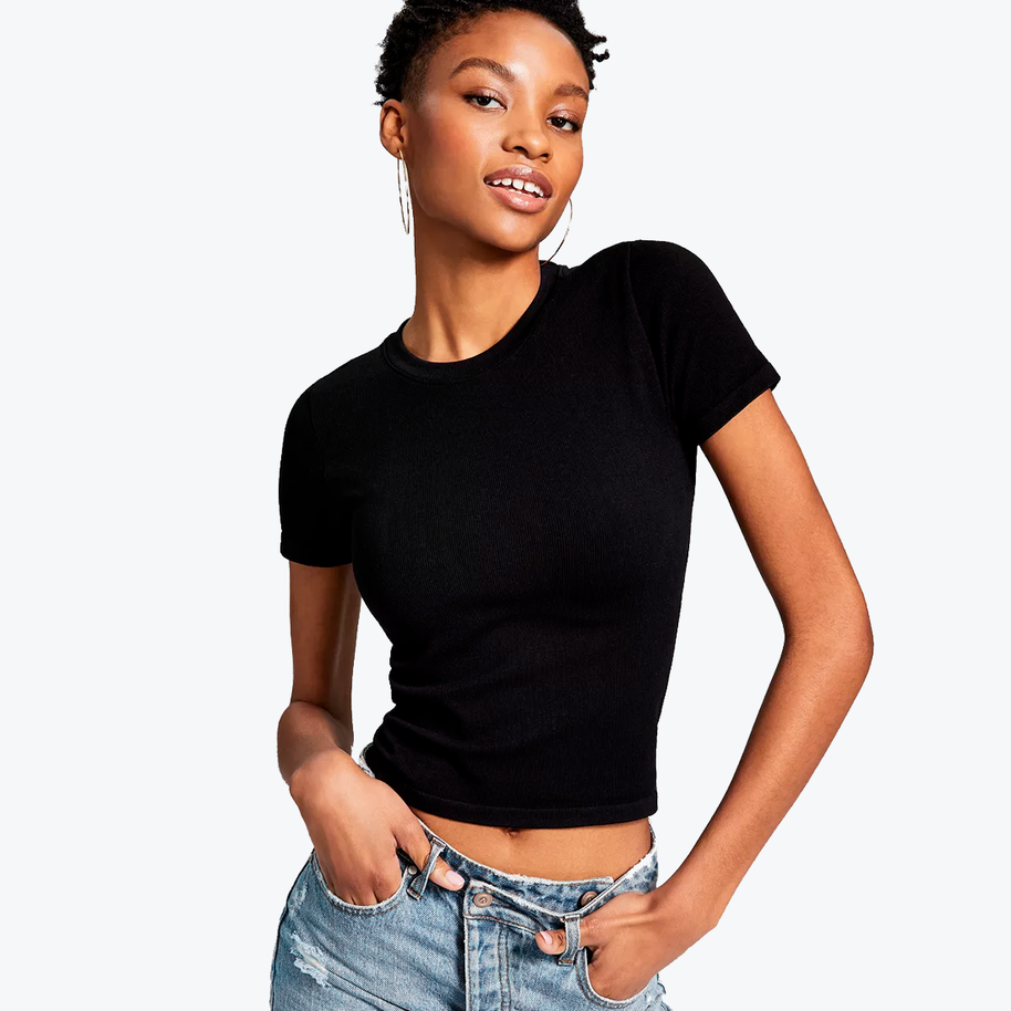 Tight cropped t-shirt