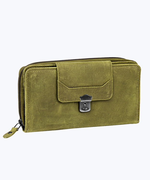 Leather zip around wallet