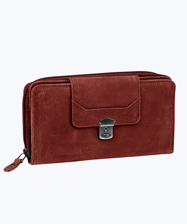 Leather zip around wallet