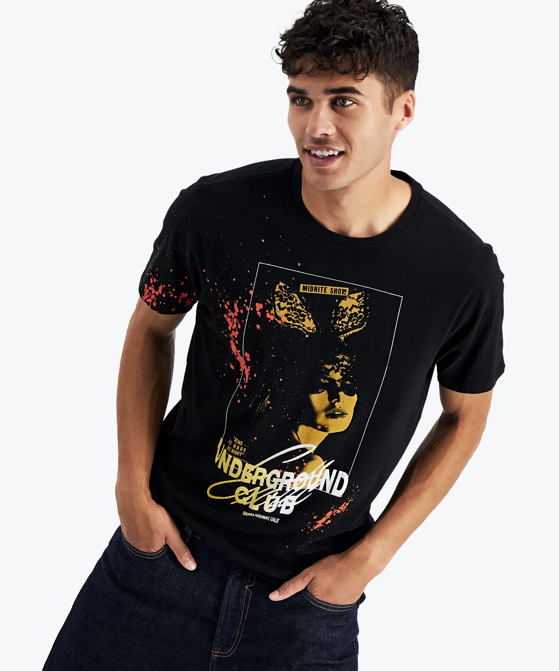 Black t-shirt with print