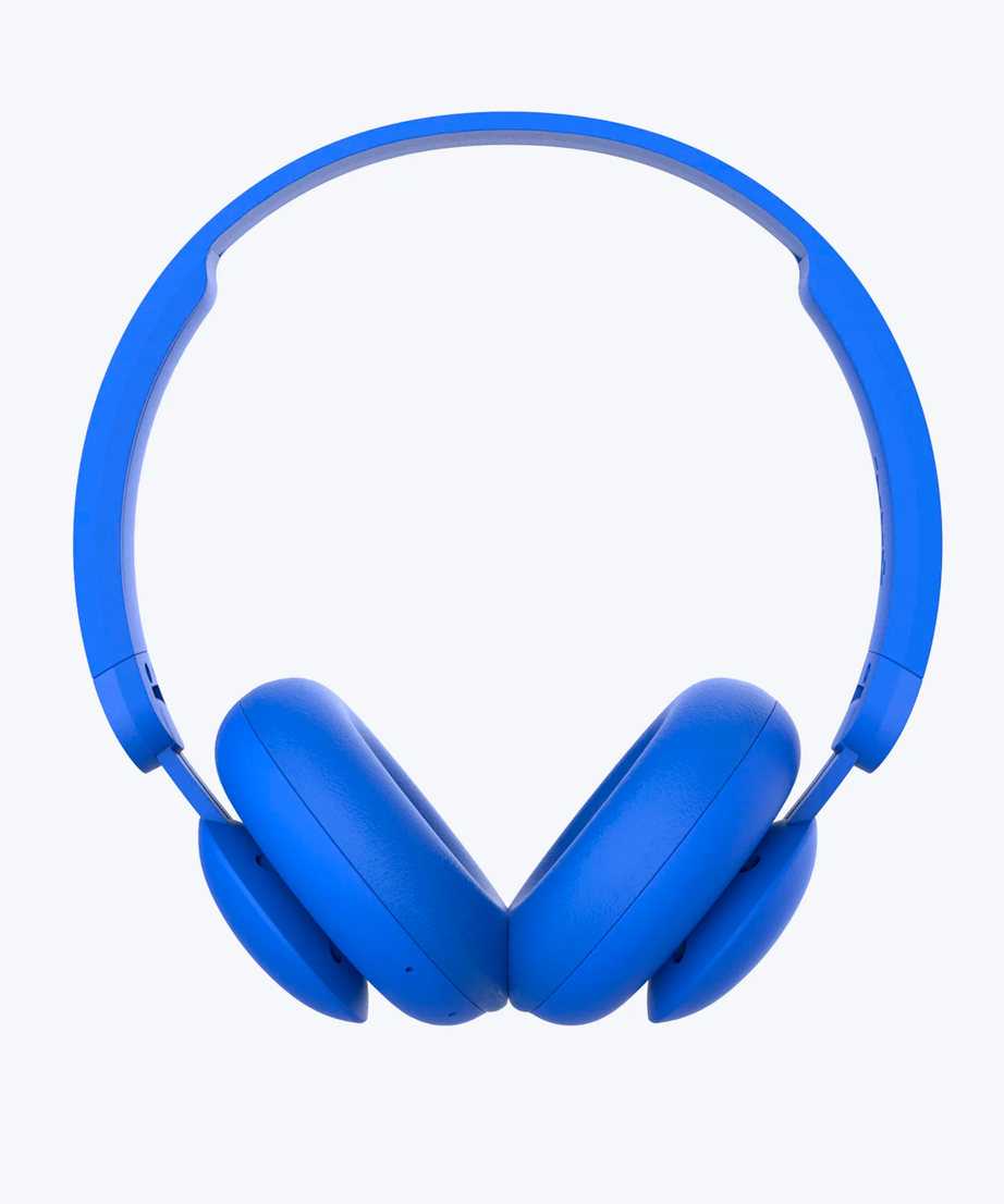 Electric blue headset