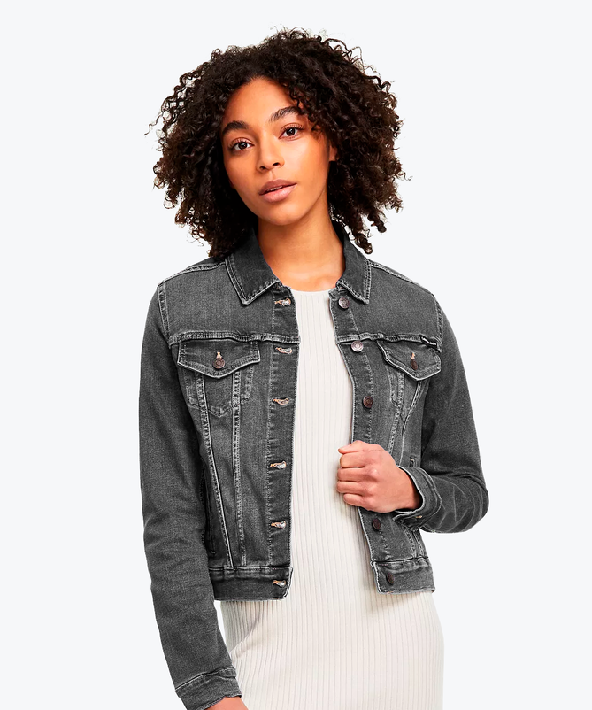 Cropped denim jacket
