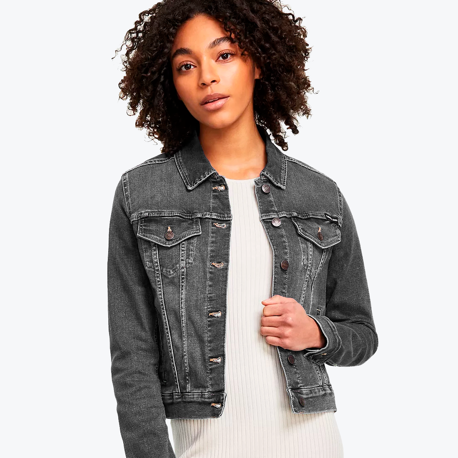 Cropped denim jacket