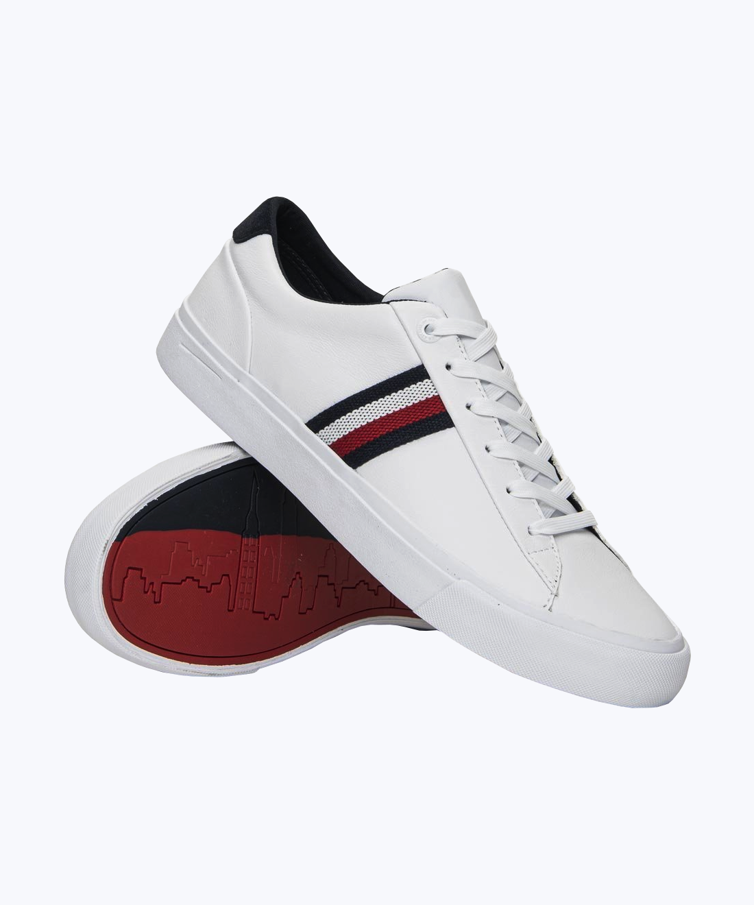 White leather sneakers