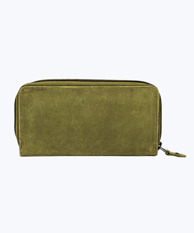 Leather zip around wallet