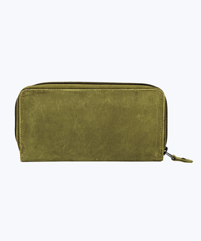 Leather zip around wallet