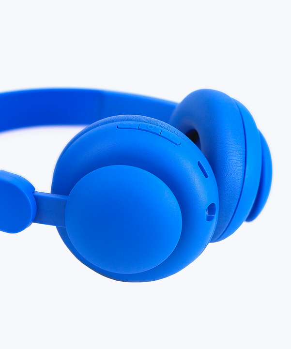 Electric blue headset