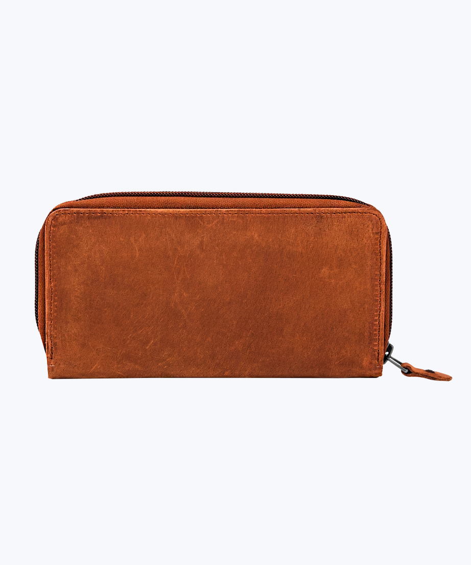 Leather zip around wallet