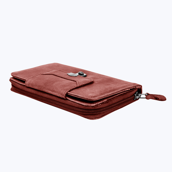Leather zip around wallet
