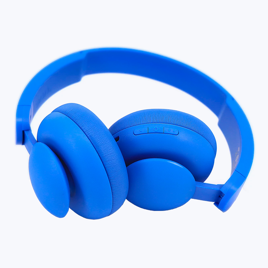 Electric blue headset