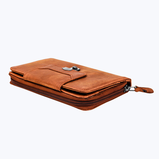 Leather zip around wallet