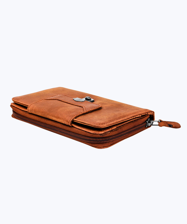 Leather zip around wallet