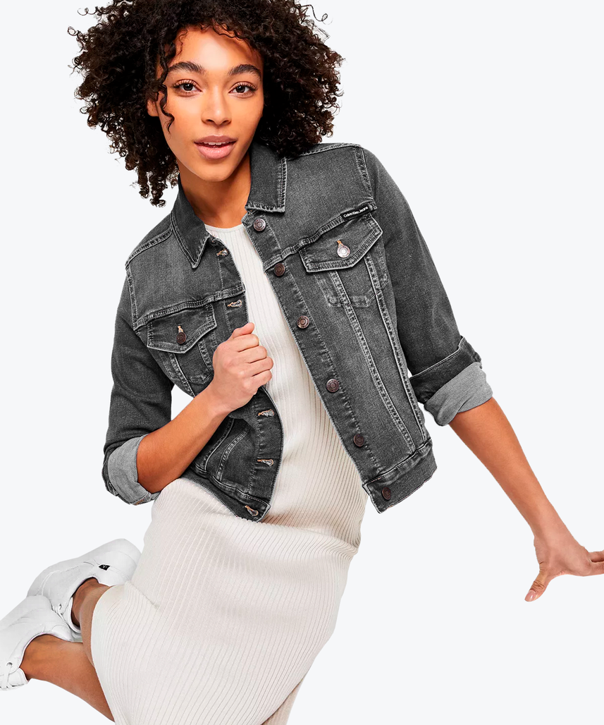 Cropped denim jacket