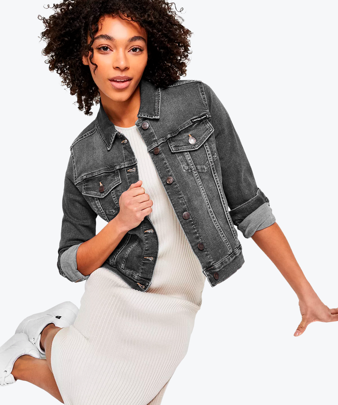 Cropped denim jacket