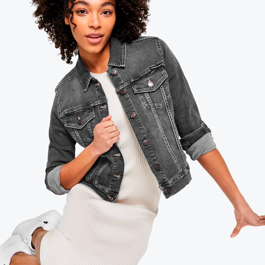Cropped denim jacket