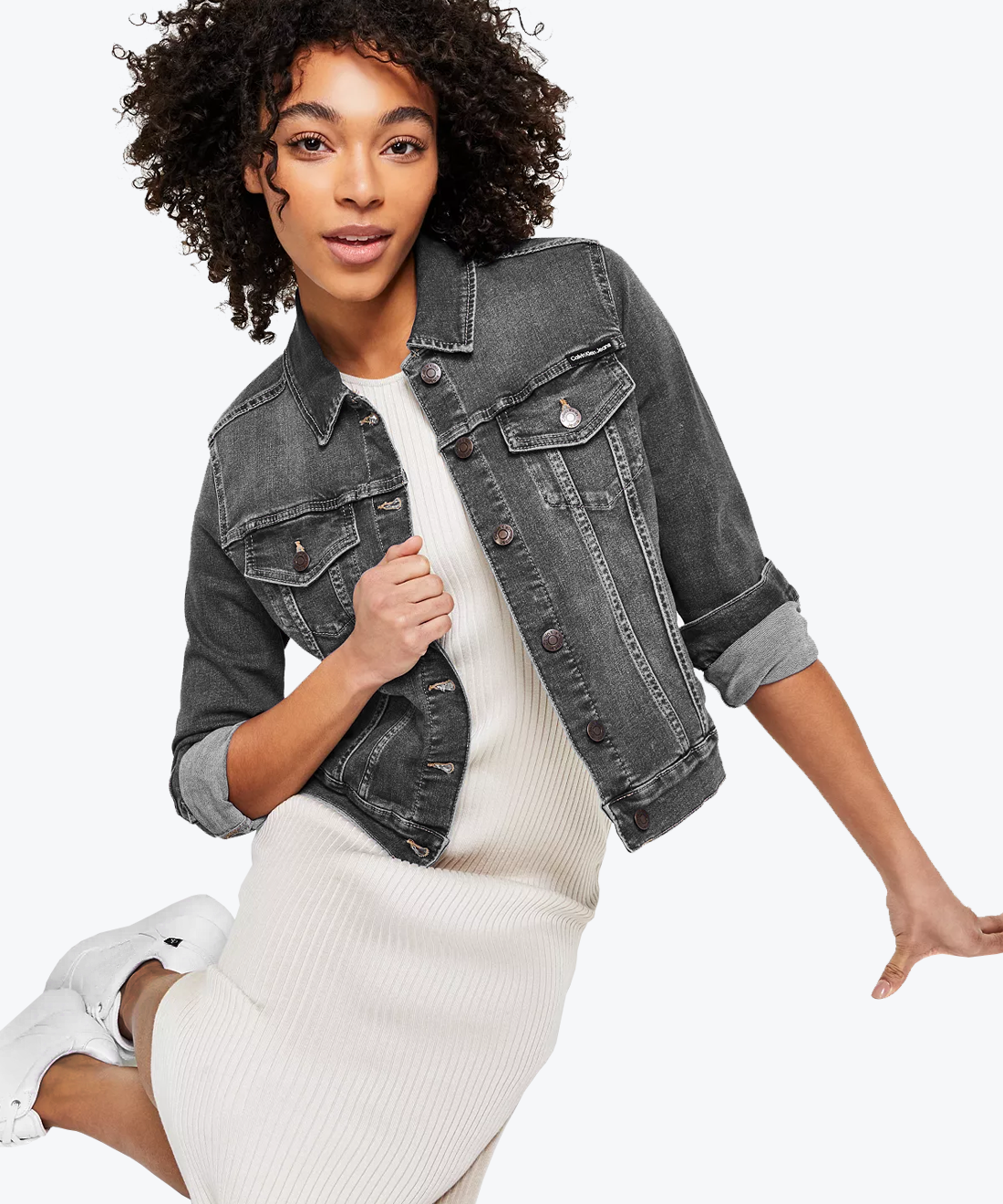 Cropped denim jacket
