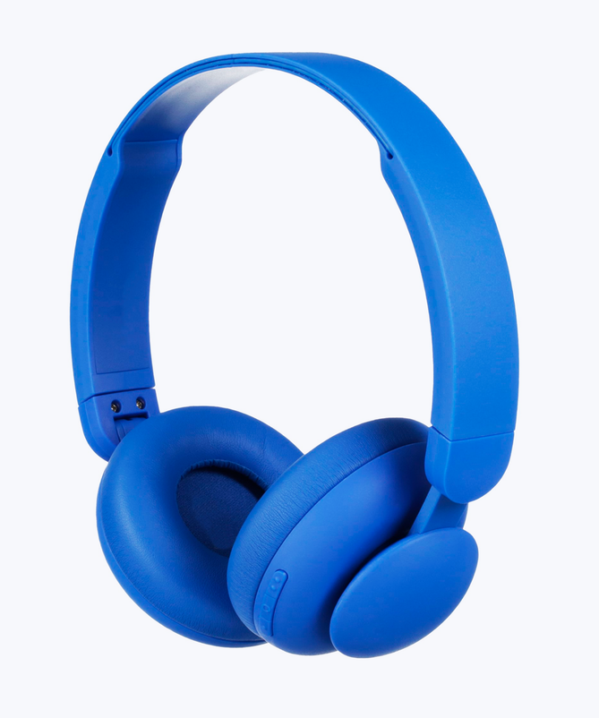 Electric blue headset