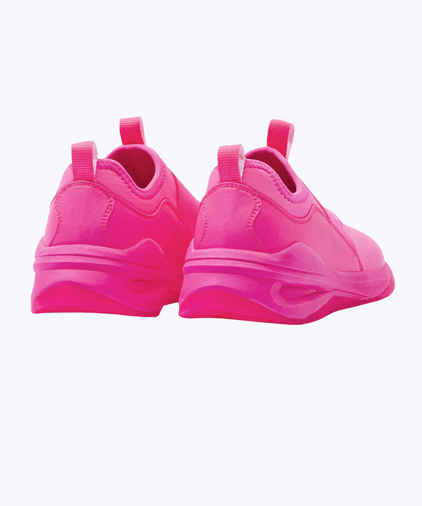 Pink slip-on sneakers